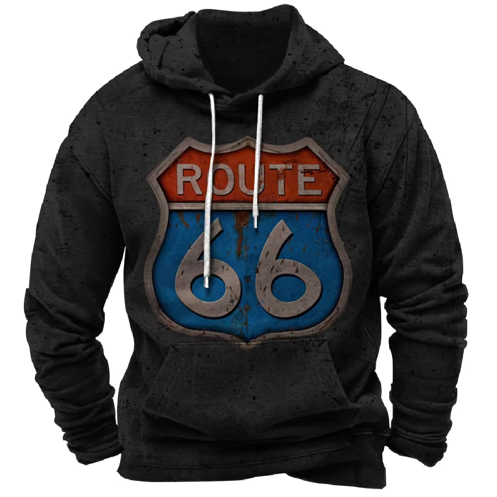 Vintage Pullovers Hoodie Route 66