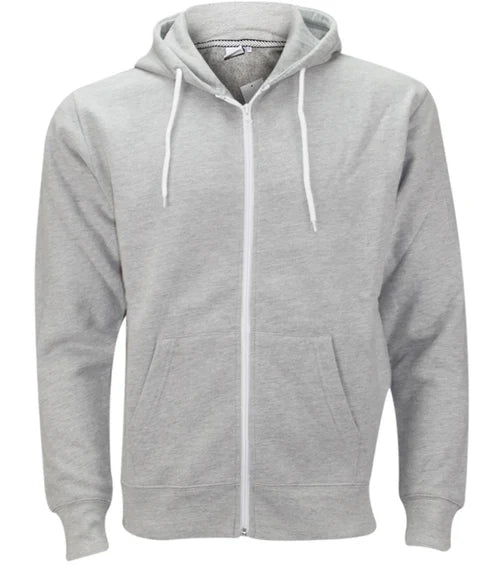 Mens White Cord Zip Up Hoodie