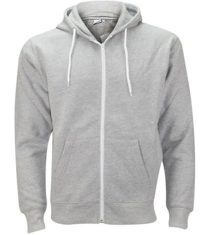Mens White Cord Zip Up Hoodie