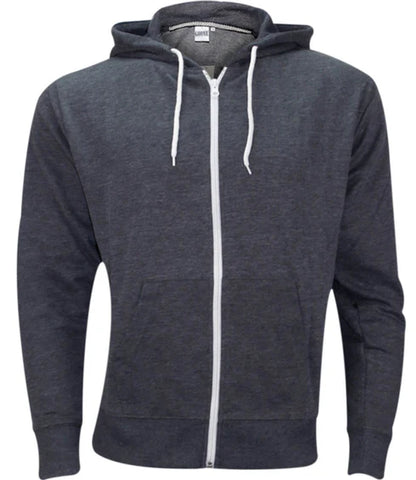 Mens White Cord Zip Up Hoodie