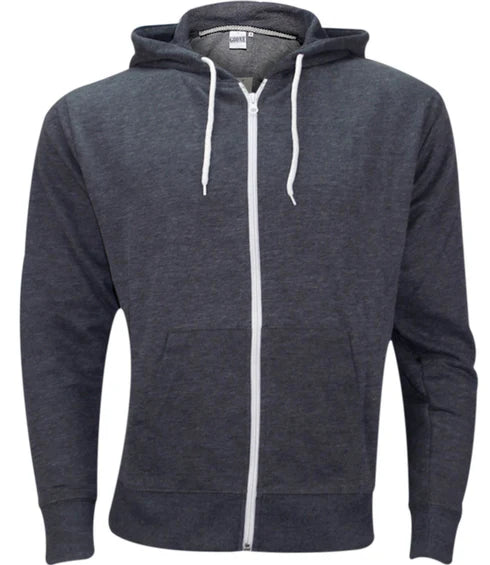 Mens White Cord Zip Up Hoodie