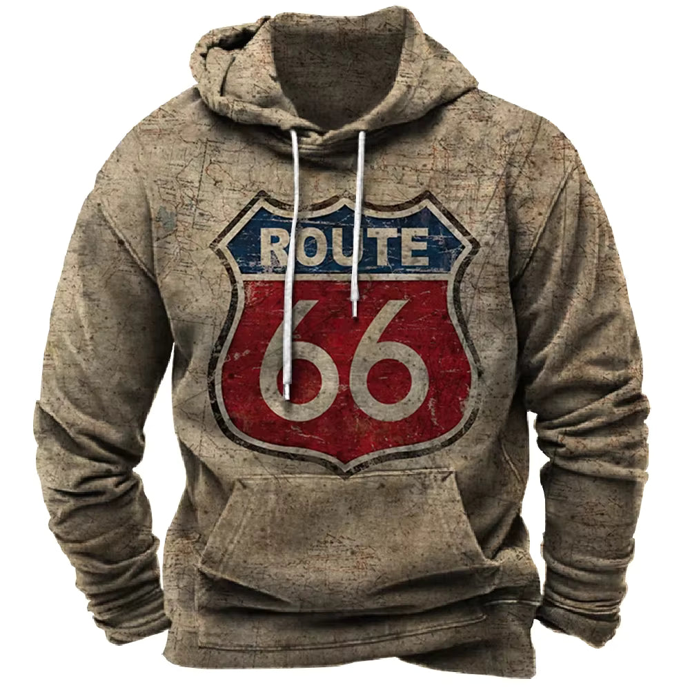 Vintage Pullovers Hoodie Route 66