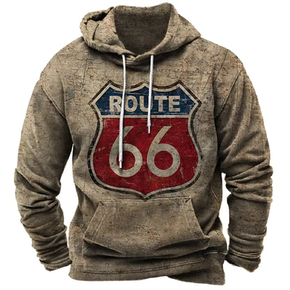 Vintage Pullovers Hoodie Route 66