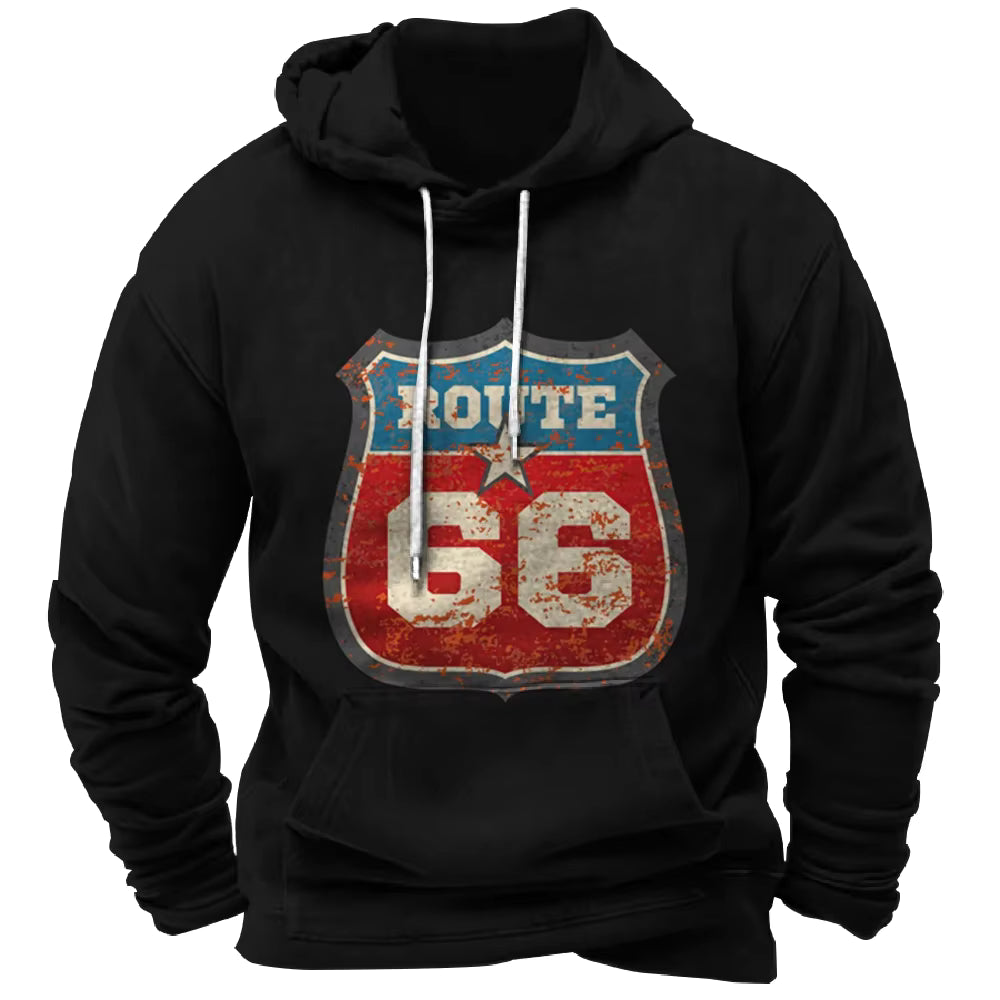 Vintage Pullovers Hoodie Route 66