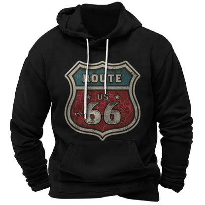 Vintage Pullovers Hoodie Route 66