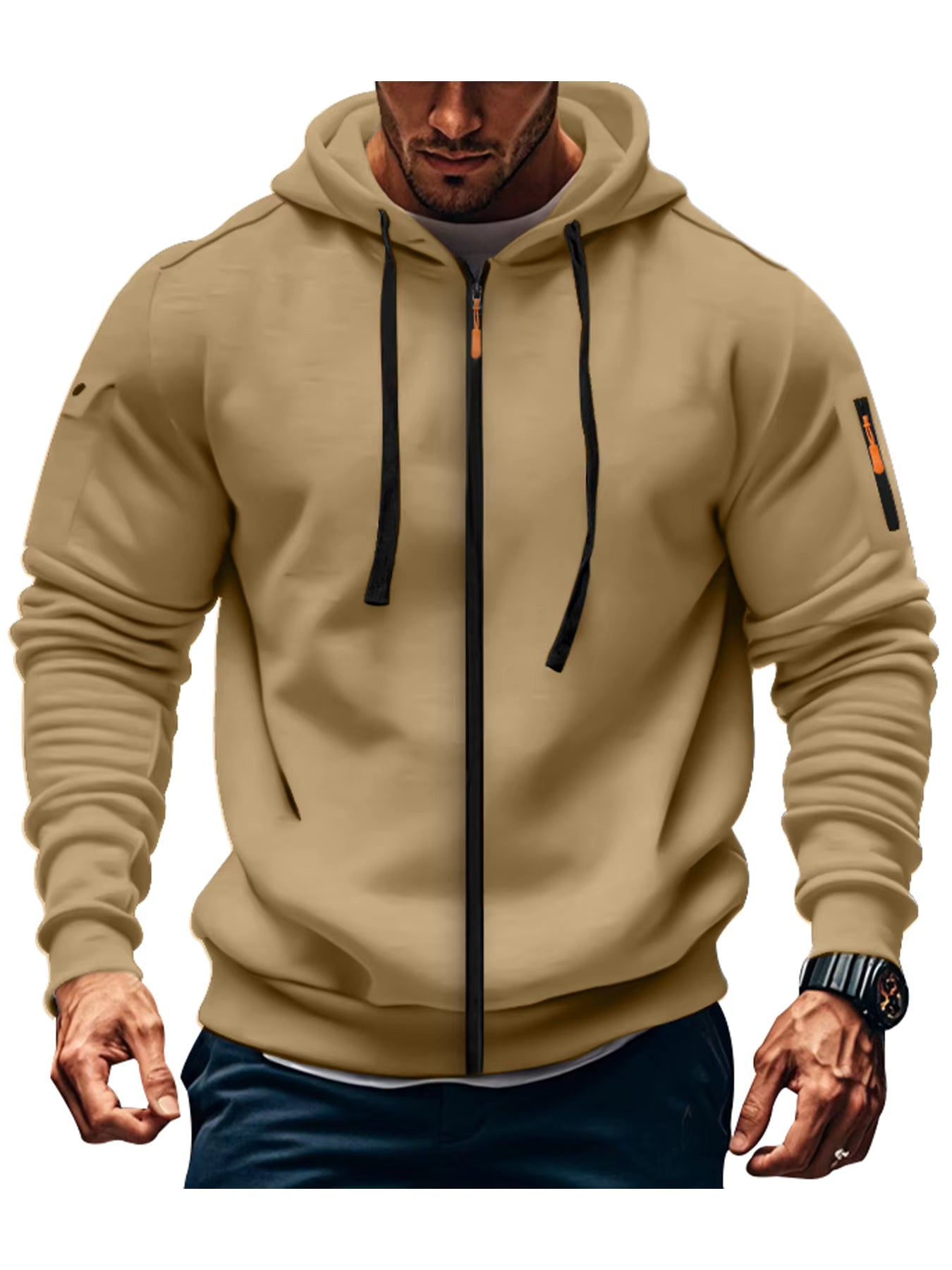 Casual Full Zip Hoodie