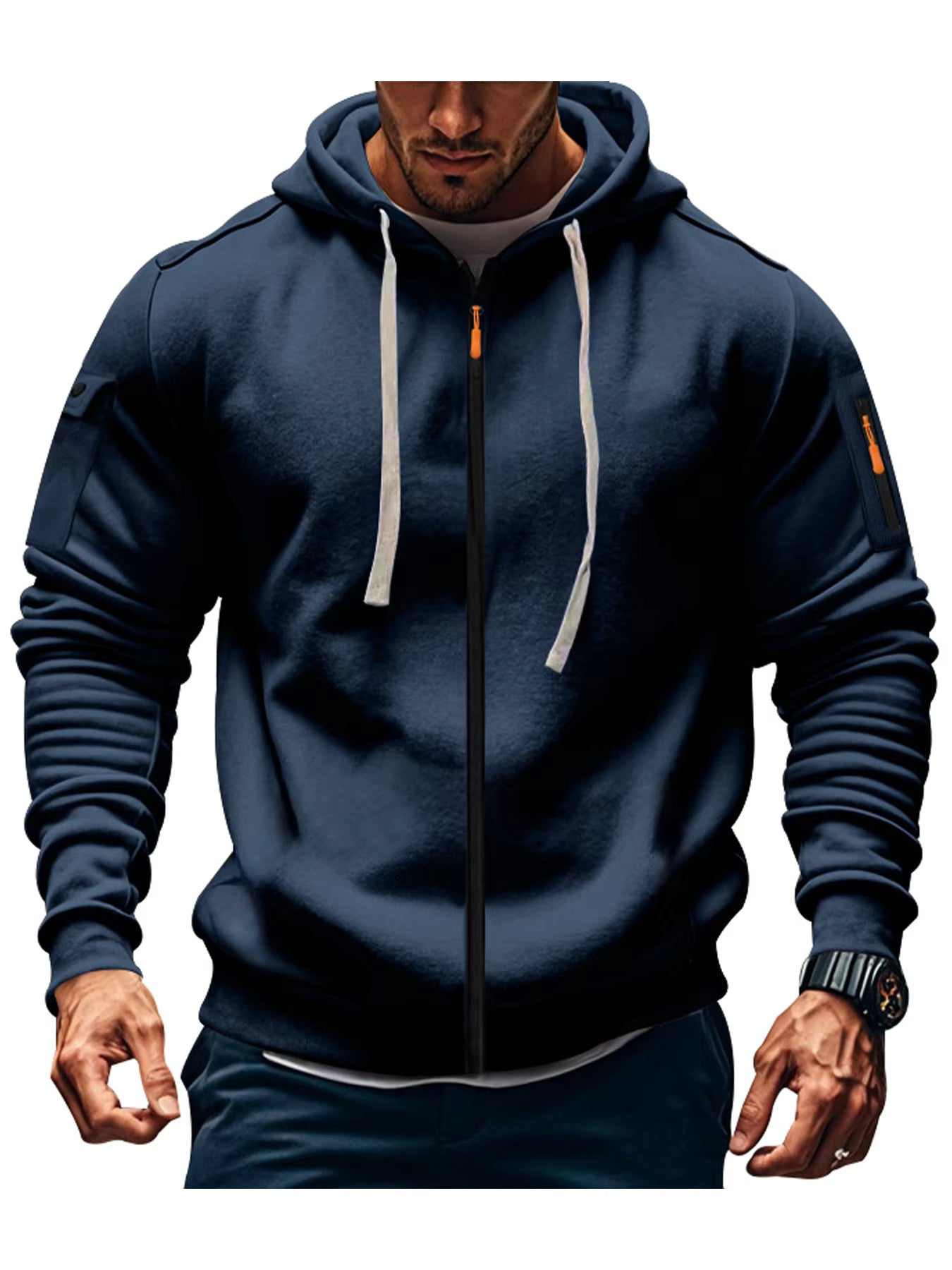 Casual Full Zip Hoodie