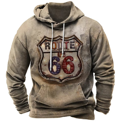Vintage Pullovers Hoodie Route 66
