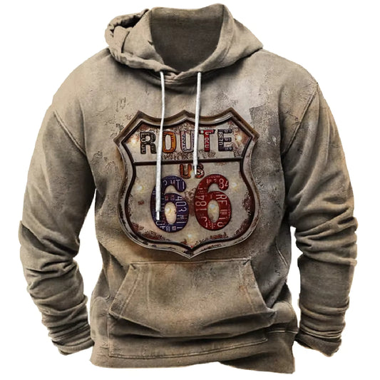 Vintage Pullovers Hoodie Route 66