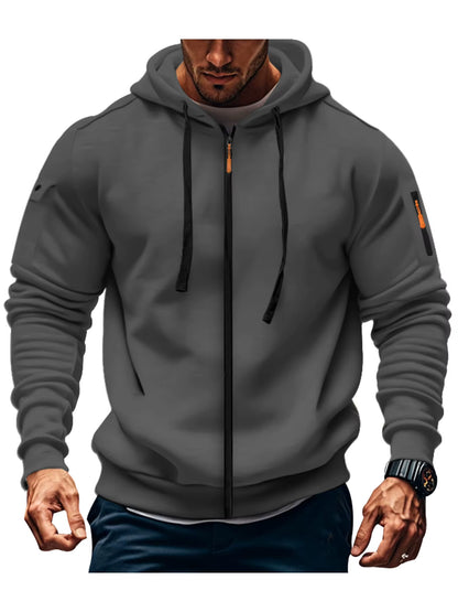 Casual Full Zip Hoodie