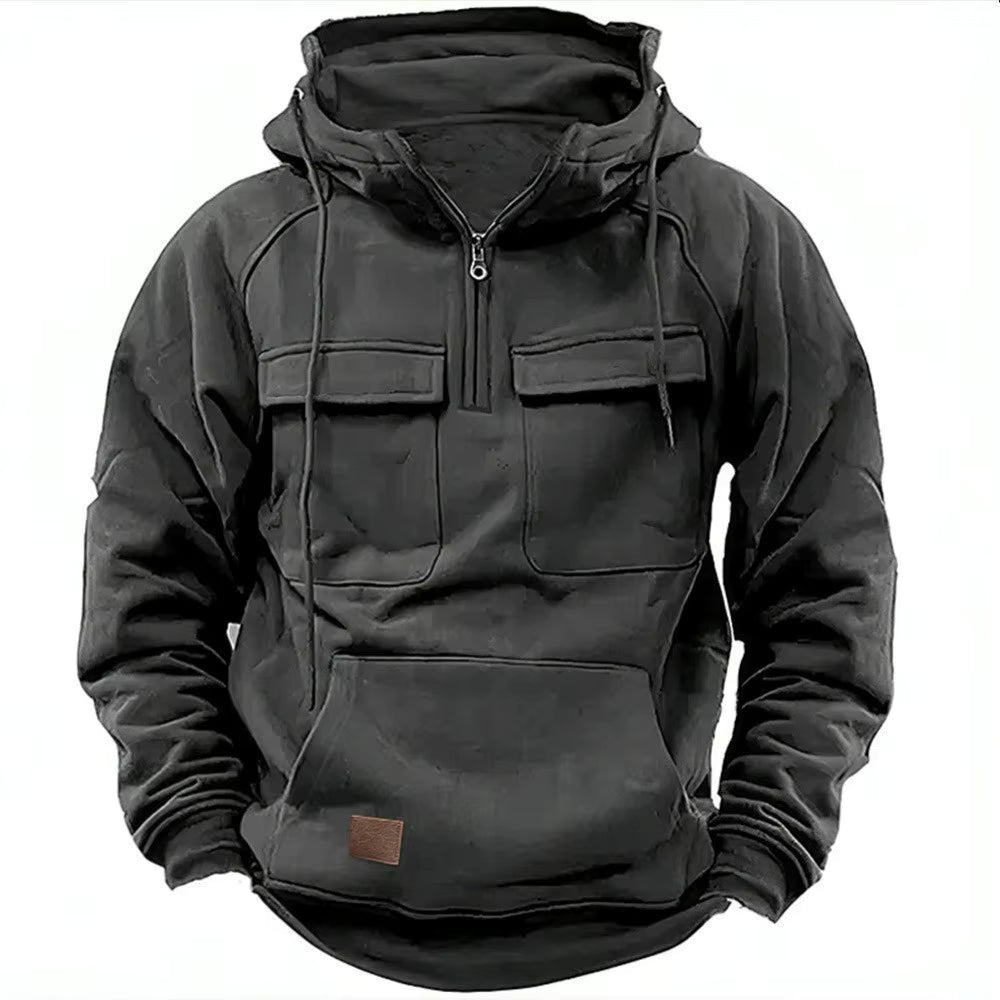 Men's Muscle Movement Workwear Style Fashion Hoodie