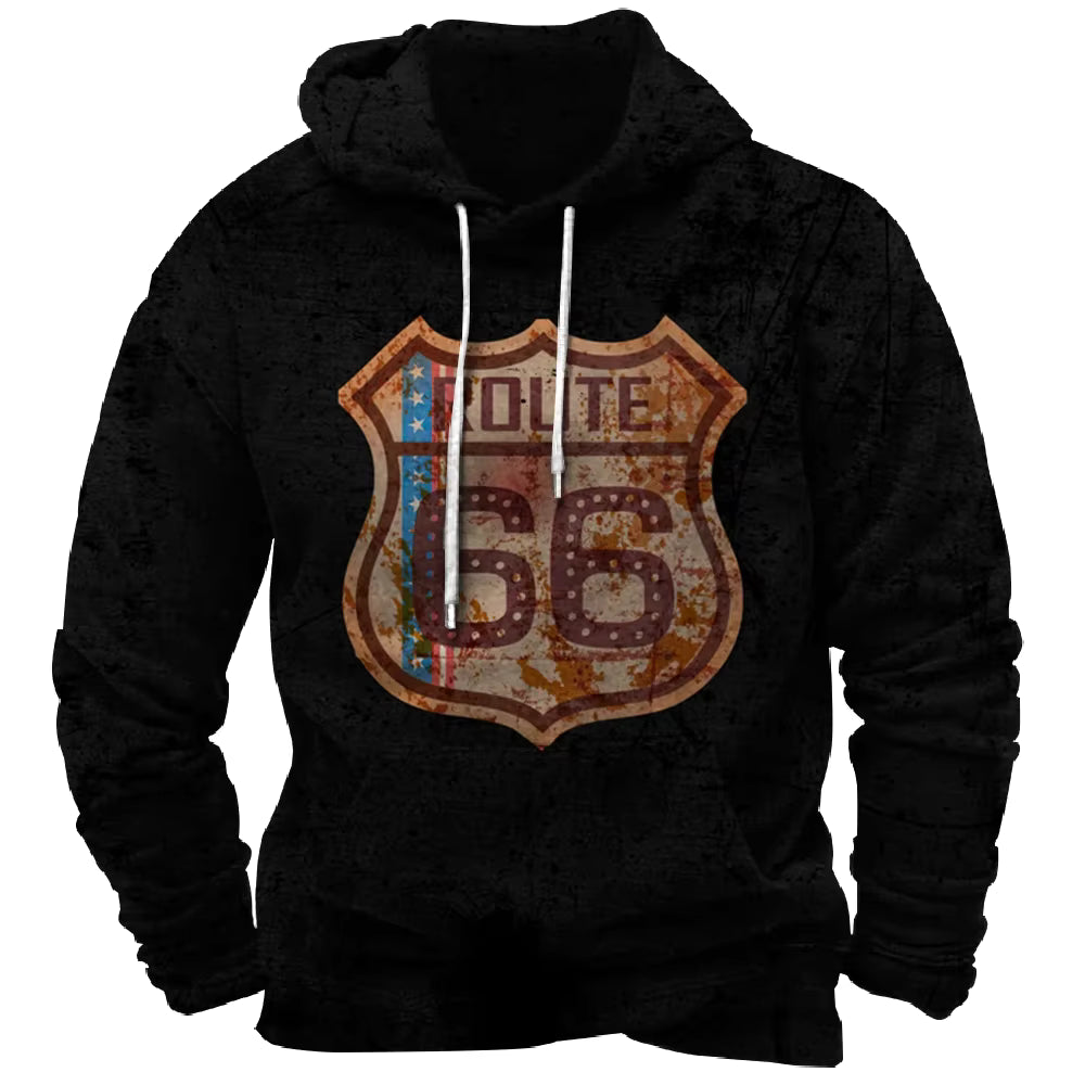 Vintage Pullovers Hoodie Route 66