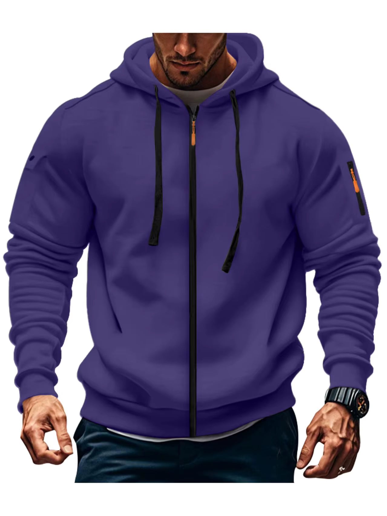 Casual Full Zip Hoodie