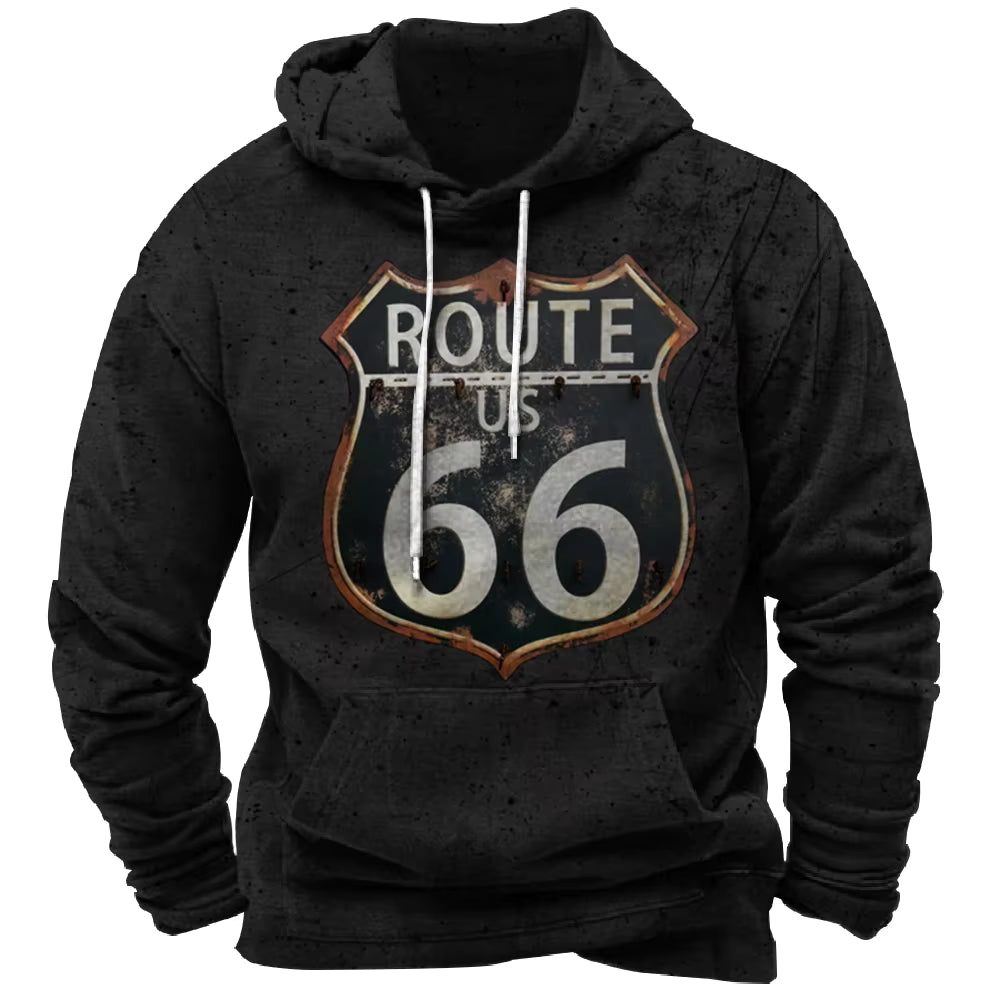 Vintage Pullovers Hoodie Route 66
