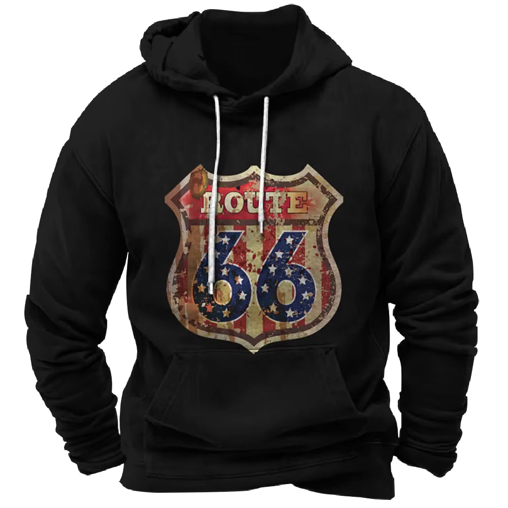 Vintage Pullovers Hoodie Route 66