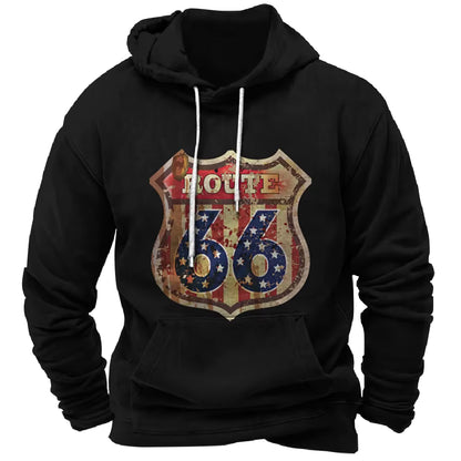Vintage Pullovers Hoodie Route 66