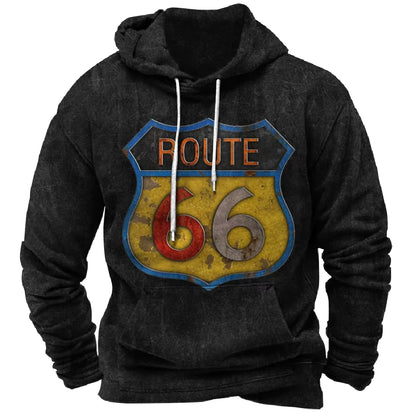 Vintage Pullovers Hoodie Route 66