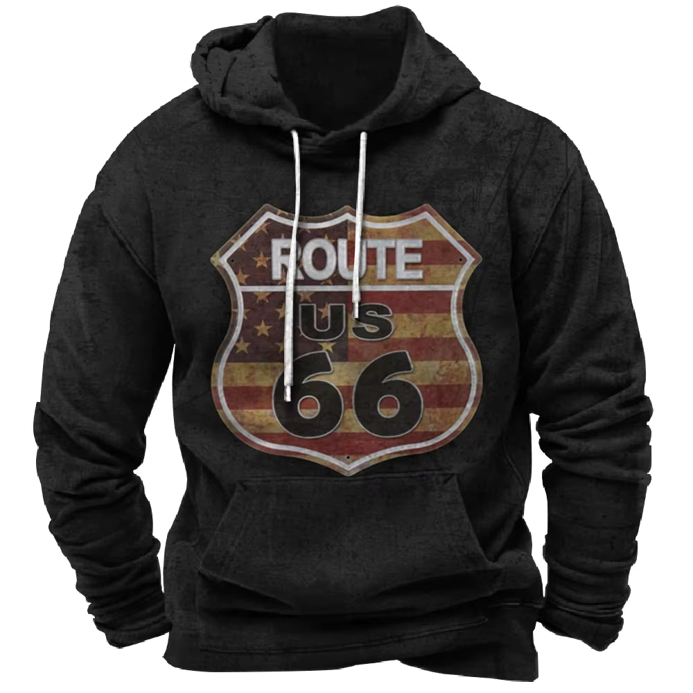 Vintage Pullovers Hoodie Route 66