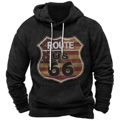 Vintage Pullovers Hoodie Route 66