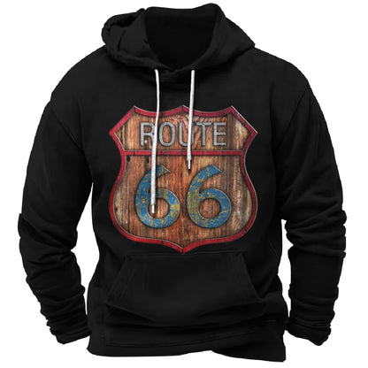 Vintage Pullovers Hoodie Route 66