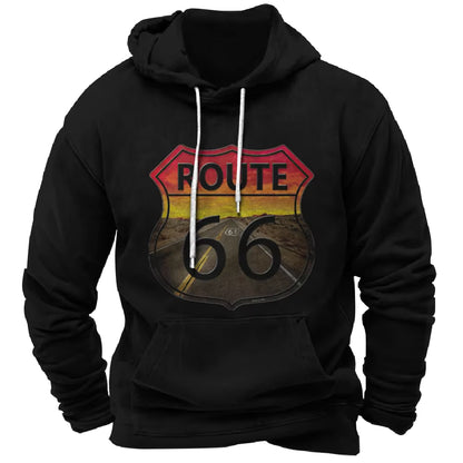 Vintage Pullovers Hoodie Route 66