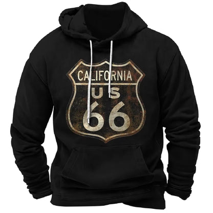 Vintage Pullovers Hoodie Route 66