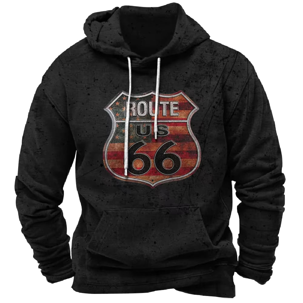 Vintage Pullovers Hoodie Route 66