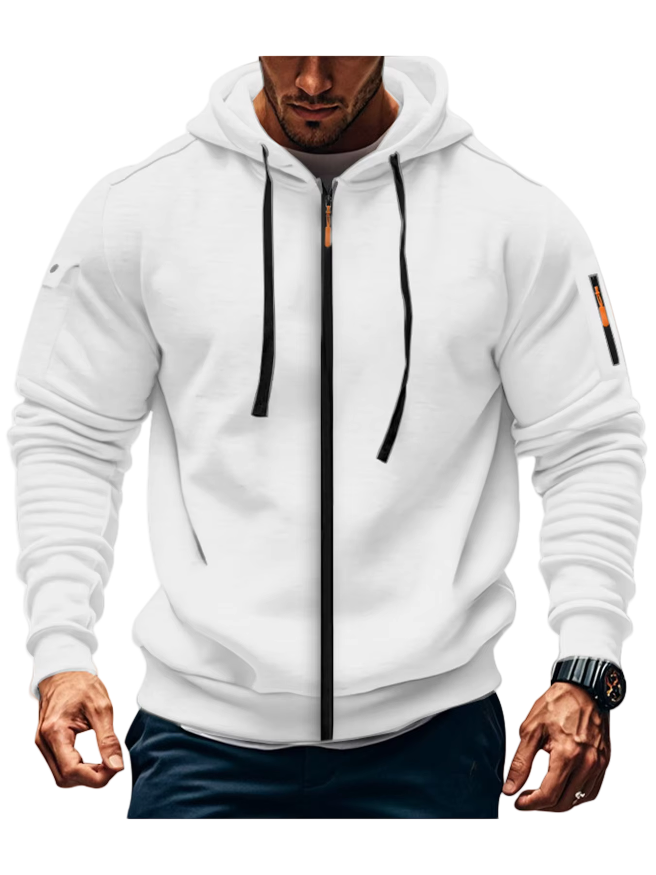 Casual Full Zip Hoodie