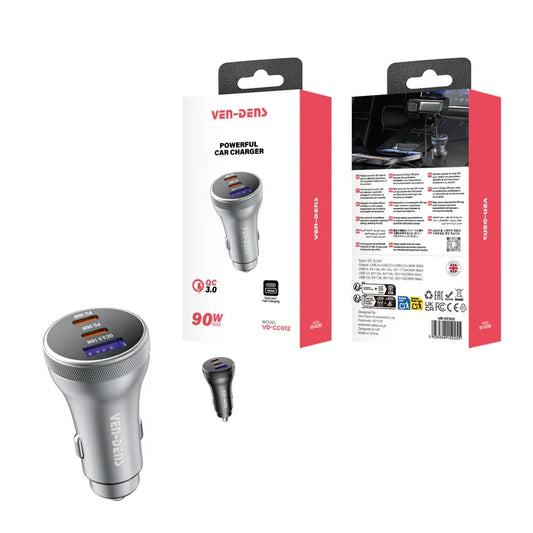 90W Triple-Port Car Charger