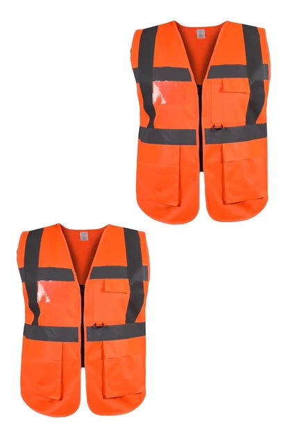 2 Pack HiVis High Visibility Safety Vest